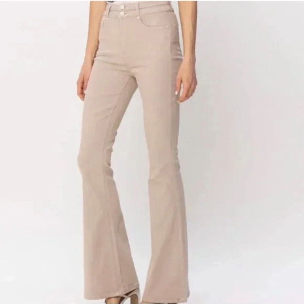 Judy Blue High Waisted Khaki Flare Jeans Women’s Size 13/31 NWT - Picture 9 of 10